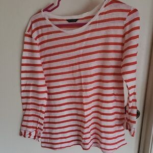 Women's Striped Top - Red and White